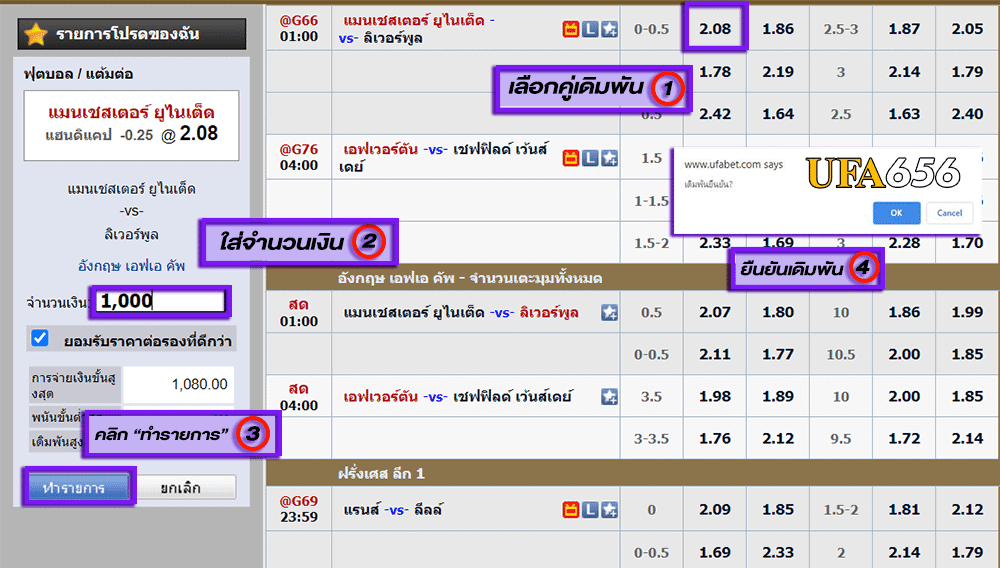 วิธีแทงบอลเต็ง